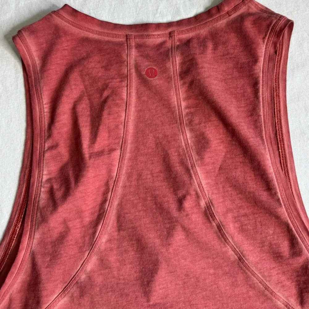 Lululemon Muscle Love Crop Tank Top Fade Washed Brick Rose Athletic Womens 4